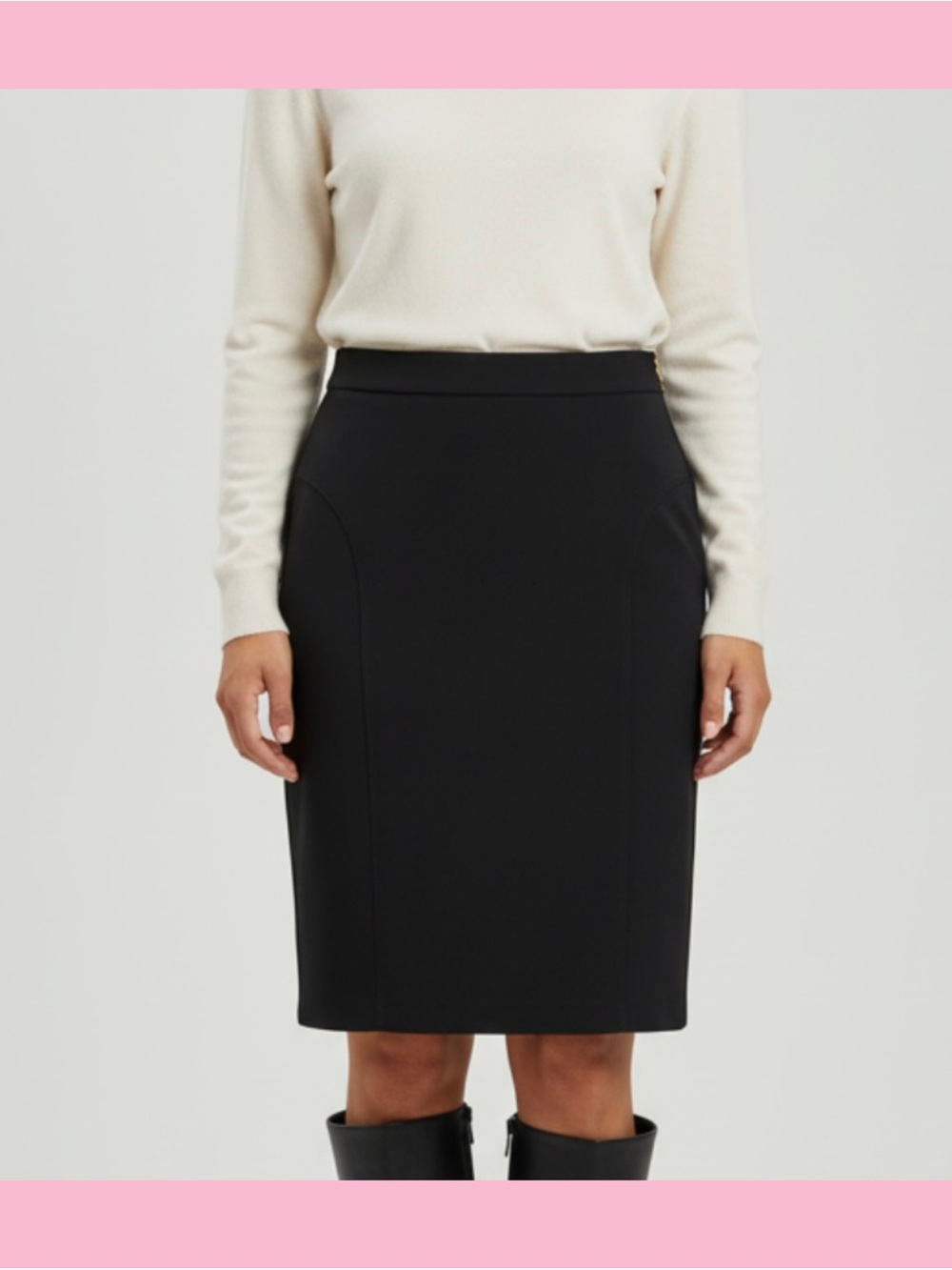 Michael Kors Black High-Rise Pencil Skirt